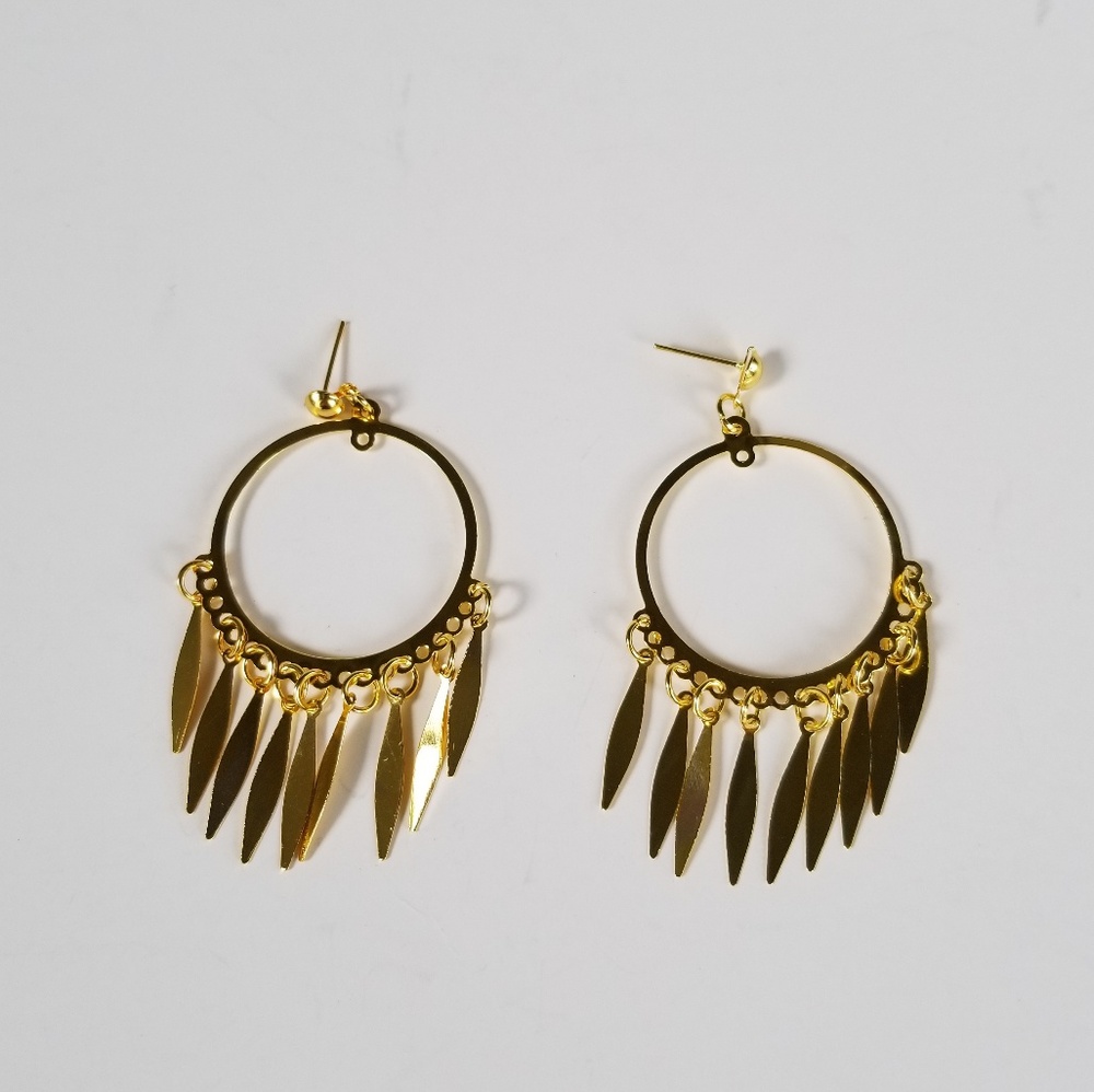 Gold Dangle Hoops